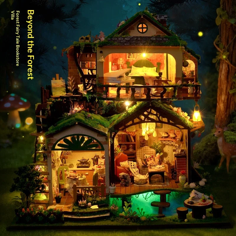 

Набор для сборки 3D-модели «Домик на дереве» в стиле сказочного леса, миниатюрная вилла, подарок на день рождения, развивающий творческие способности