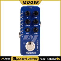 MOOER A7 Ambiance Reverb Guitar Effect Pedal Built-in 7 Reverb Effects Infinite Sustain Buffer True Bypass Electric Guitar Pedal