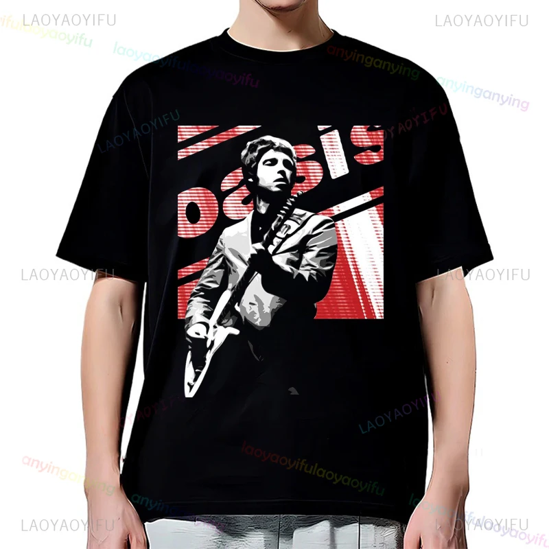 2024 Graphic Printed Shirts-Oasis- Rock Band Customized TShirt Hip Hop Streetwear Harajuku Classic Retro Mens Clothes Womens Top