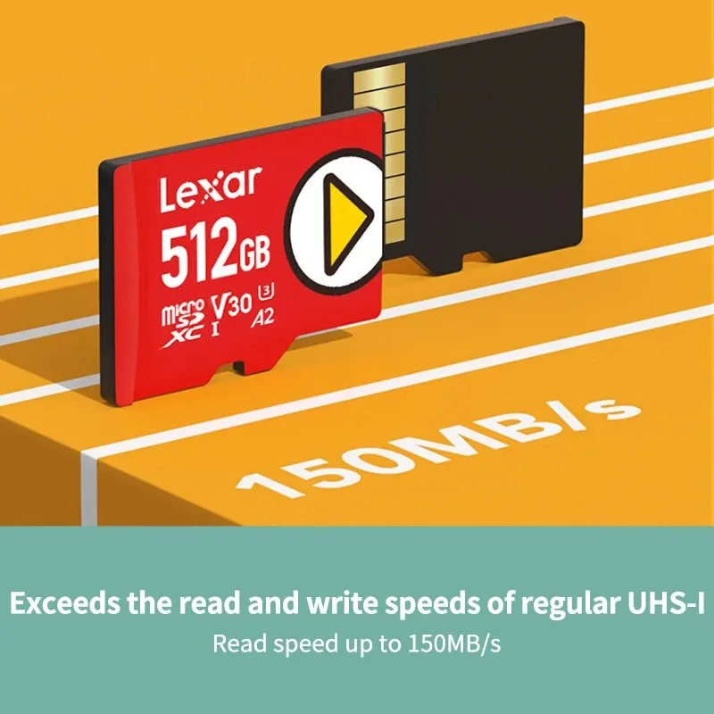 Lexar più nuovo Carte SD Nintendo Switch gioco Carte di archiviazione per usi speciali 1TB 512GB 256GB 128GB UHS-I V30 A2 SDXC Micro SD Card