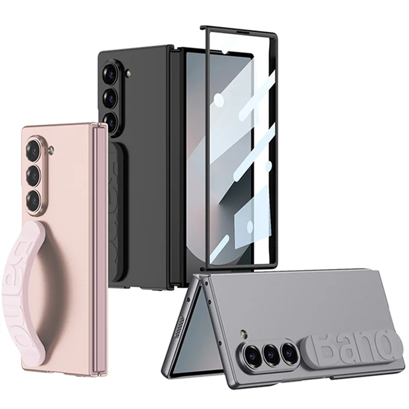 

For Samsung Galaxy Z Fold 6 5 4 3 Case Silicone Standing Wrist Strap Cases For Galaxy Z Fold6 Fold5 Fold Screen Protection cover