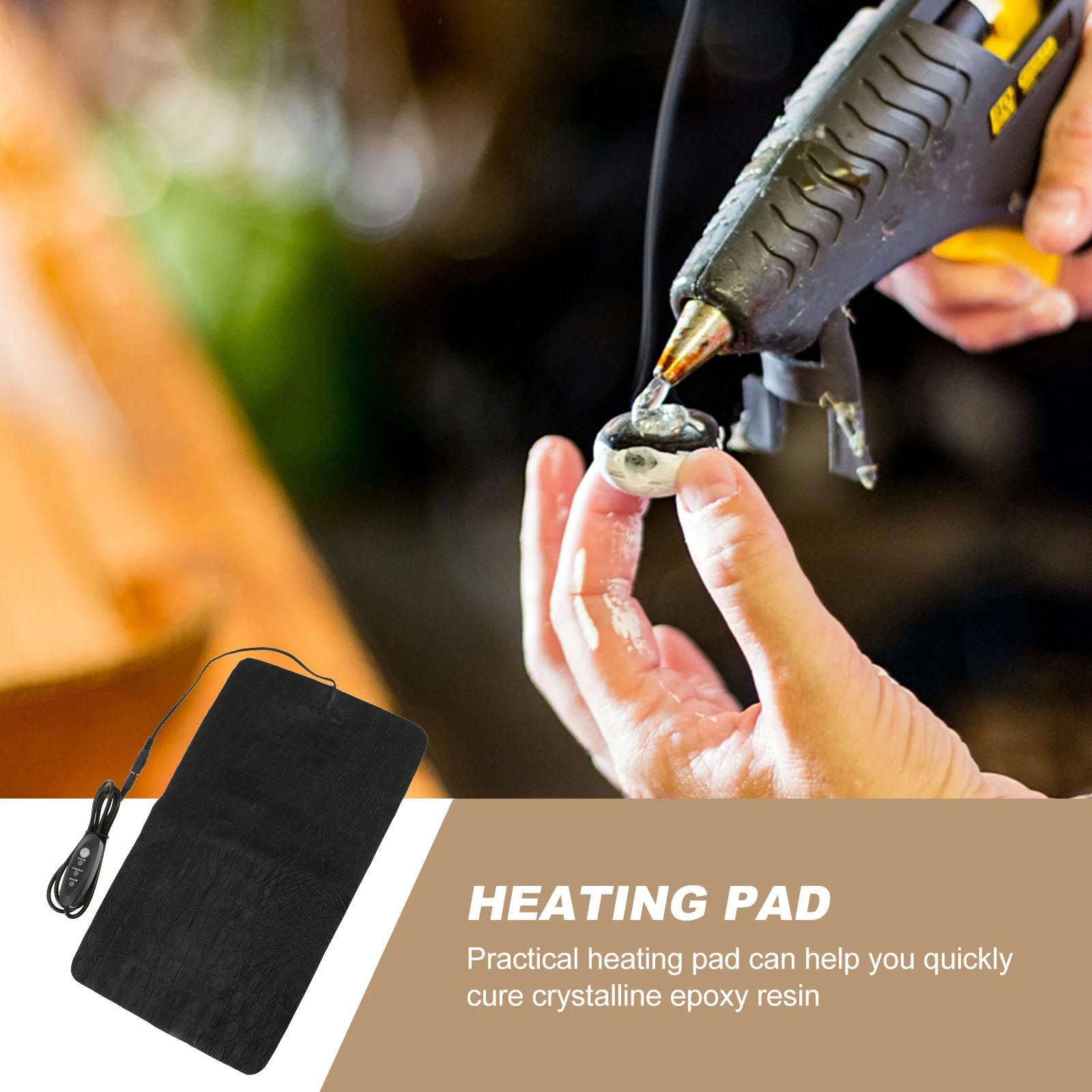 

1pc Usb Heating Pad For Epoxy Resin Curing Diy Craft Efficient Durable Bubble Remover Tool Smooth Surface Easy Clean