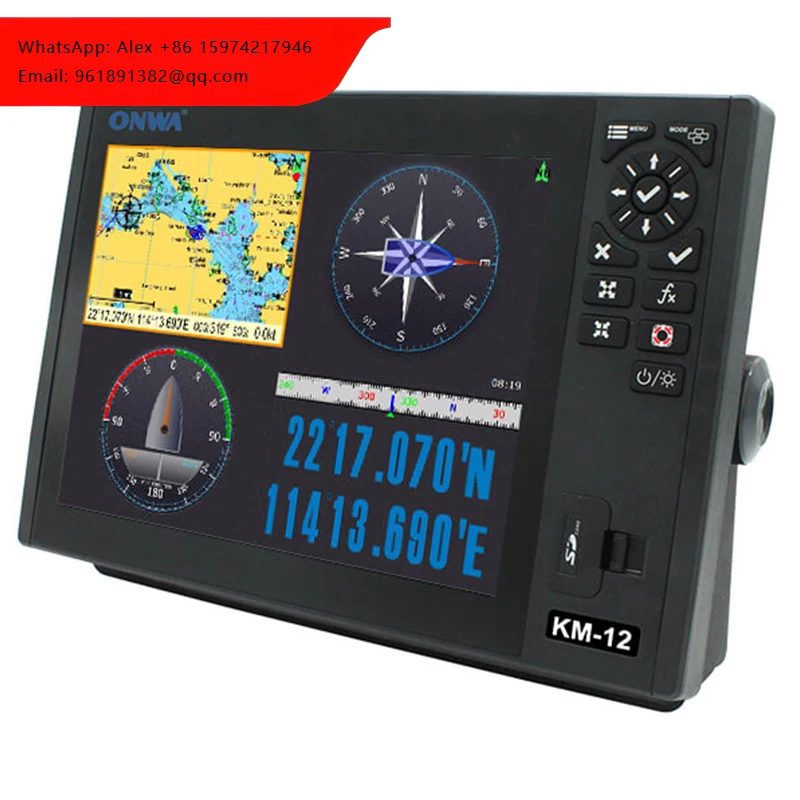 ONWA KM-12 12-inch Marine GPS Chart Plotter Multi-Function Display With Expanded Features Marine Supply Product