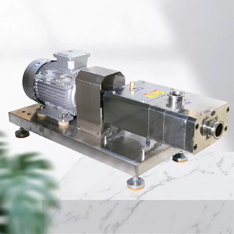 Stainless steel twin screw pump, screw pump with granules, chocolate bean paste/minced meat transfer pump, high visc(Customized)