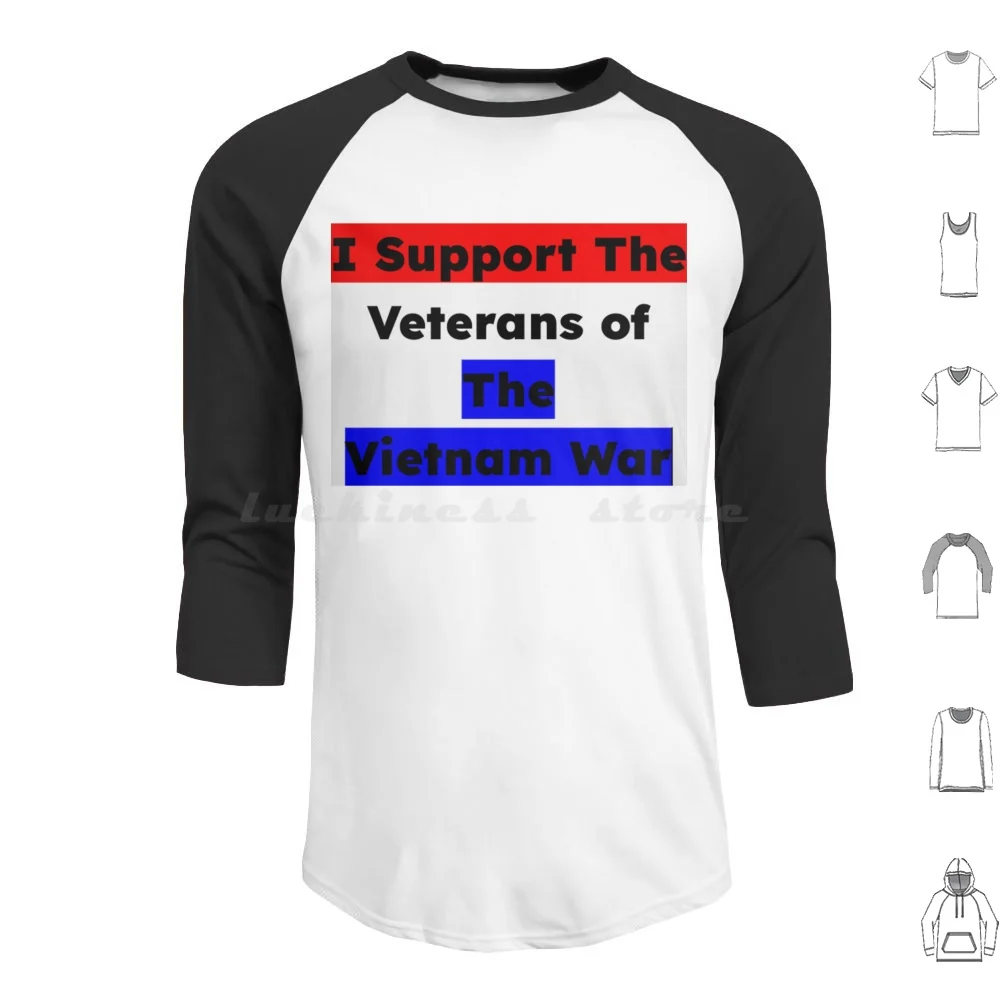 Vietnam War Support Hoodies Long Sleeve Vietnam War Veterans America Support Pride Patriotism