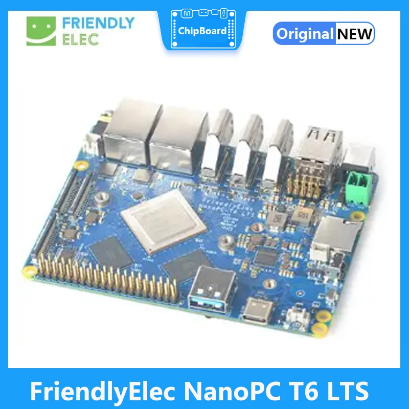 FriendlyElec NanoPC T6 LTS Dev board Rockchip RK3588 Demo Board Cortex A76 6TOPs 16GB 256GB dual 2.5G port HDMI IN NVME