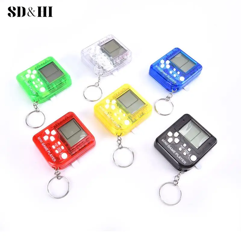 Pocket Mini Classic Game Machine Keychain Children\'s Handheld Retro Nostalgic Game Console With Keyring Video Game 26 Games Gift