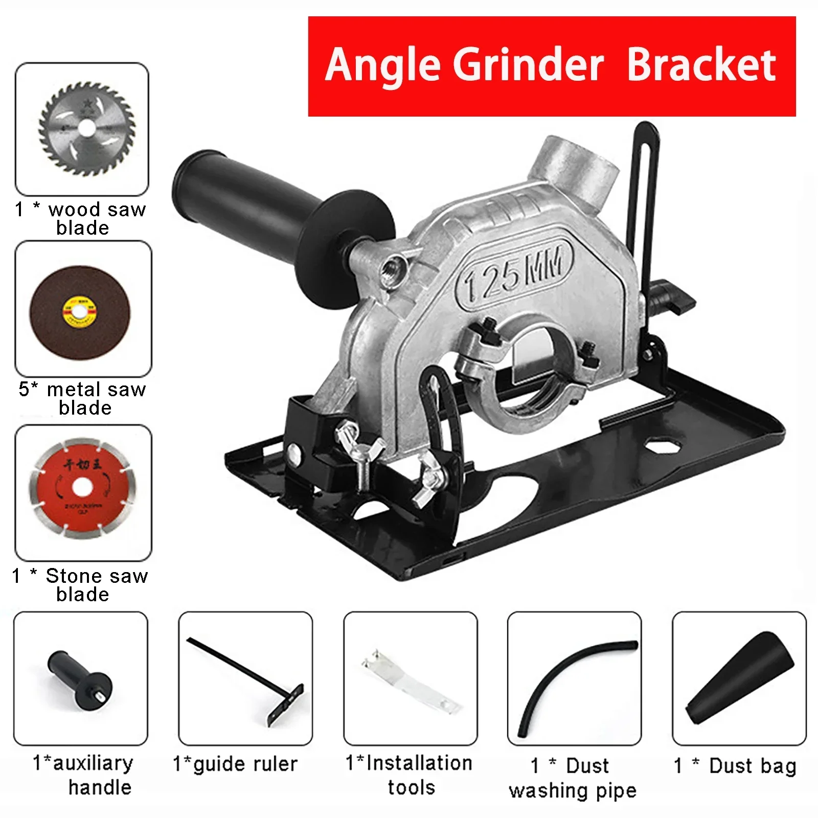 Hand Angle Grinder Converter To Cutter Cutting Machine Refit Electric Chain Saw Circular Saw Bracket Base Woodworking Table Tool