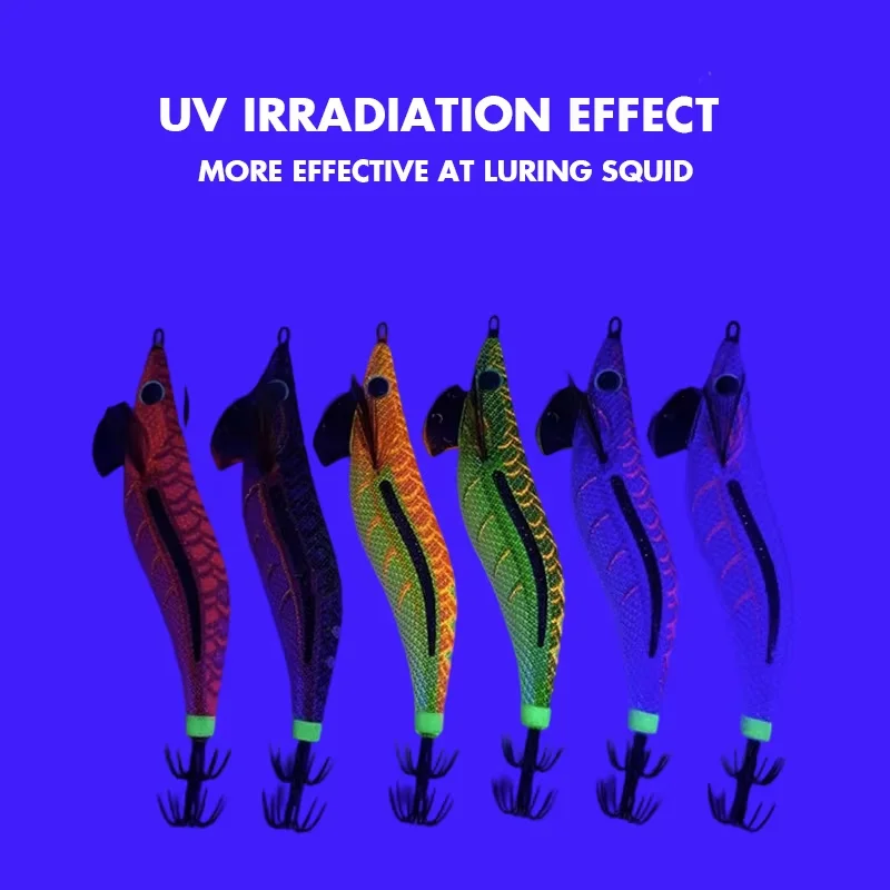 3 قطعة/الحزمة ياماشيتا الخشب الروبيان EGI-OH لايف البرق سلسلة الأشعة فوق البنفسجية عاكسة الصيد البحري الحبار تهزهز هوك الحبار هوك 3.5 22 جرام