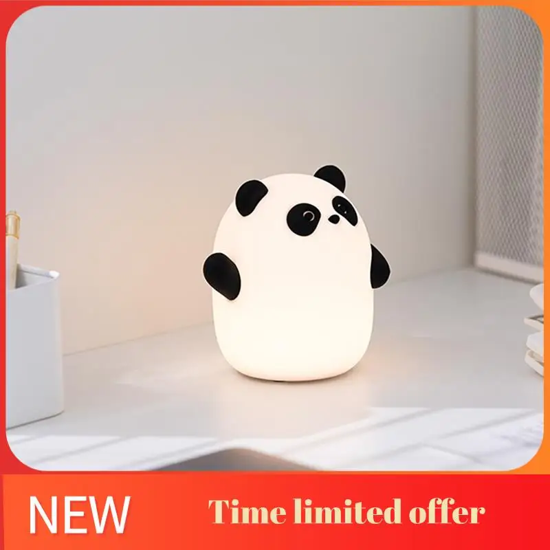 ABHU Cute Squishy Dimmable Touch Animal Lamp 3 Level LED Food Grade Silicone Light For Bedroom Decor