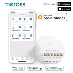 Meross HomeKit WiFi Smart Switch Module 1 Gang 1 Way DIY Light Switch For Apple HomeKit Siri Alexa Google Home SmartThings