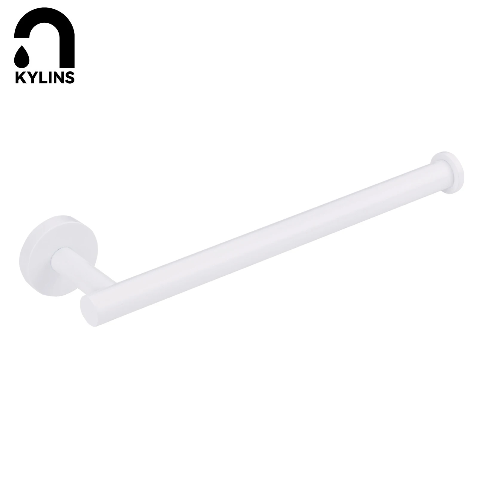 **Sydney Stock** KYLINS Matt White Round Hand Towel Hook Single Towel Rail Wall Mounted 304 Stainless Steel Bathroom Accessories