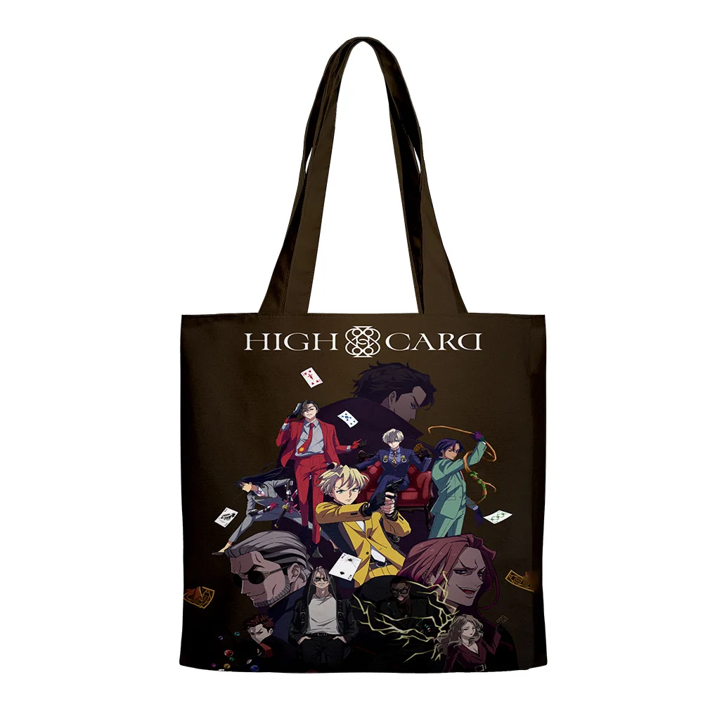 HIGH CARD Anime 2023 New Bag Shopping Bags Reusable Shoulder Shopper Bags Casual Handbag