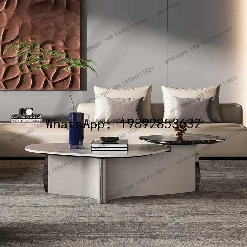 HH Tavolino da caffè combinato dalla forma speciale di design creativo italiano moderno/marmo naturale di pietra di lusso/casa