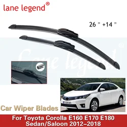 Toyota Corolla E160 için LHD ön hibrid silecek bıçakları Toyota E180 2012 - 2018 cam pencere cam aksesuarları 26 