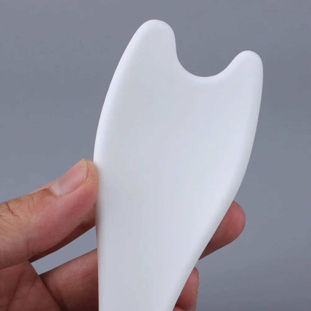 

Ceramic Leg Pressing Massaging Plate Thin Smooth Face Massager Scraping Massage Tool for Women Home White Jade Stone Anti-Aging