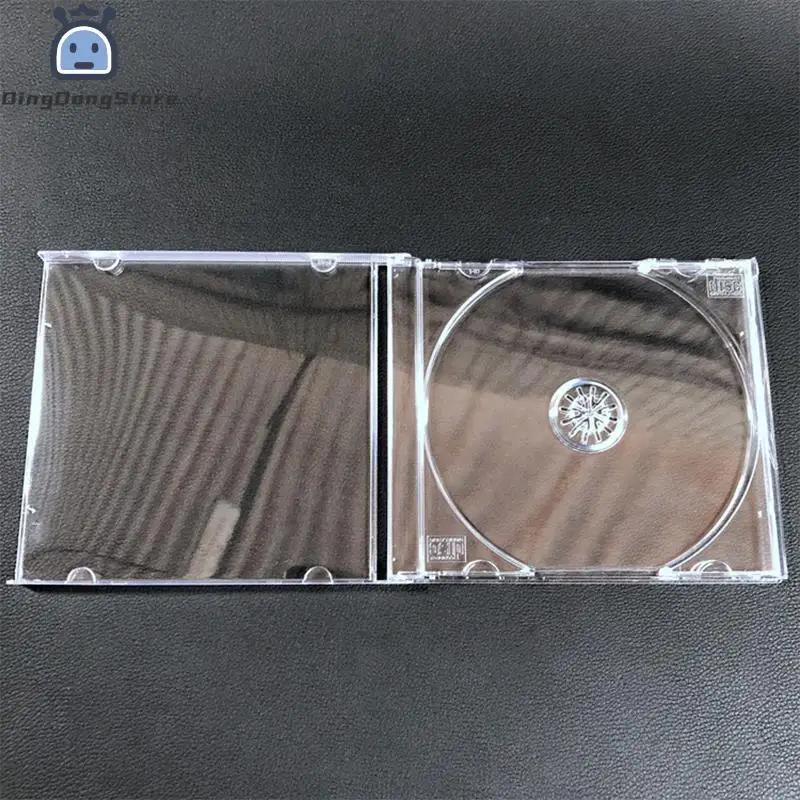 1Pc Transparent Plastic Single Piece Disc Case CD Case Thickened CD DVD Disc Box Storage Organizer Box Album Box Cases