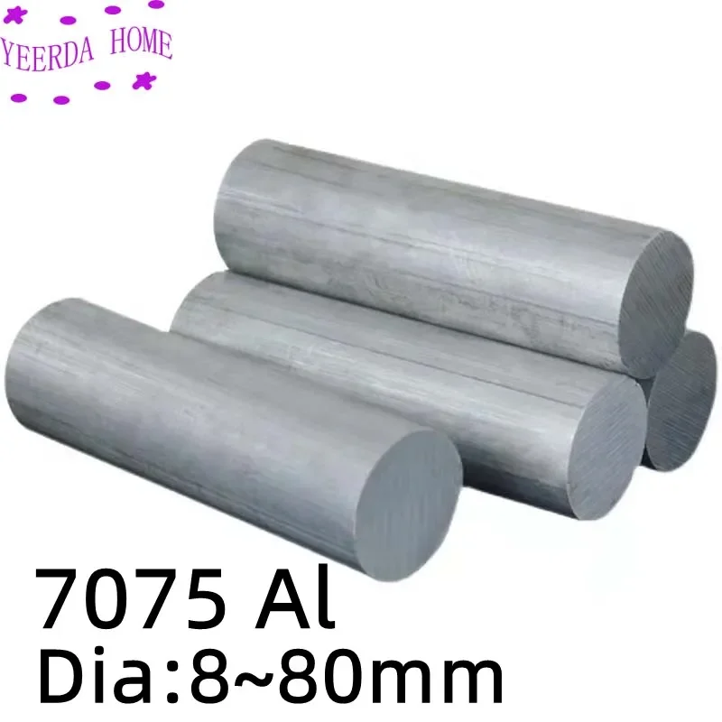 

Big Dia 8mm~80mm 7075 Aluminum Rod Solid Super Hard Round Used In Aviation Nautical Industry Duralumin Al Bar