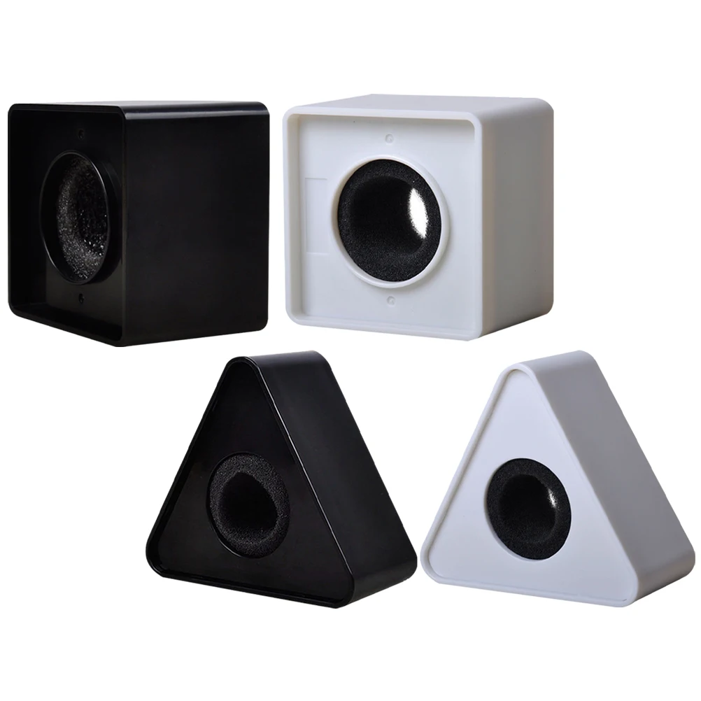 

4pcs Microphone Flag Stations Sponge Cover Cube Black White Interview Conference Customizable Mic Accessory