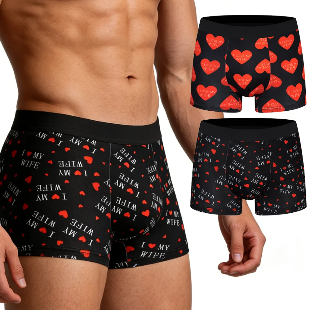 

Top Selling Men Printed Boxer Shorts Breathable Mid Waist Underwear Soft Comfortable Four Cornered Underpant Casual Daily Wear