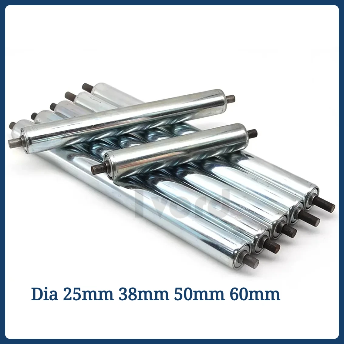 

1Pcs Galvanized Gravity Roller Conveyor Dia 25mm 38mm 50mm 60mm Total Length 150 200 250 300 350 400 450 500mm