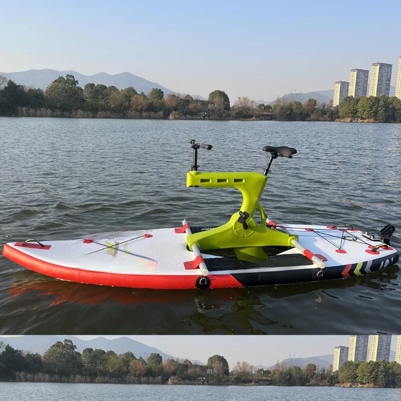 Water bicycle, human power system, single bicycle without power supply, double self-propelled