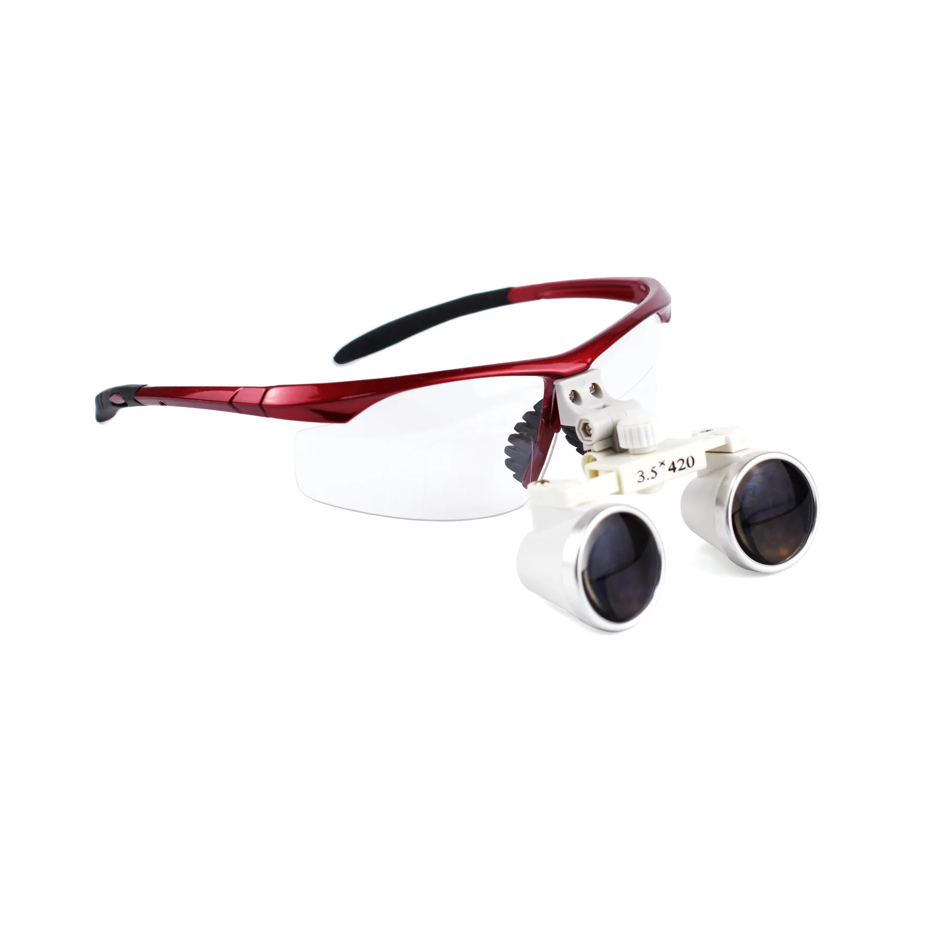 Surgical Magnifier Medical Loupes 3.5X Two Way Adjusting Optical Glass Frame Binocular Loupe Magnifying Glass 320-420mm