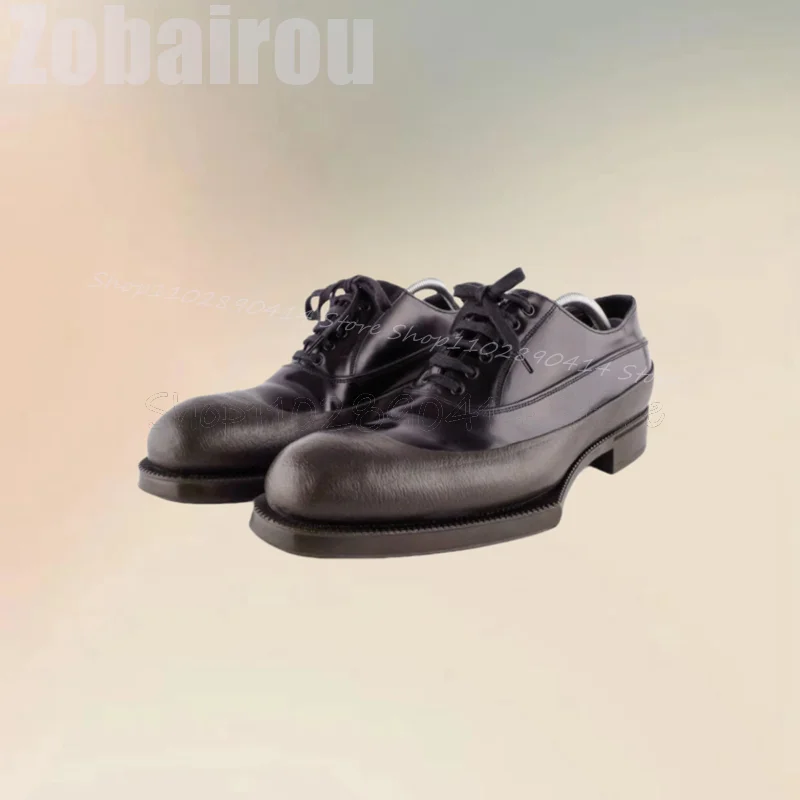 

Brown Sewing Design Matte Leather Round Toe Loafers Fashion Cross Tied Men Shoes Luxurious Handmade Party Office Men Dress Shoes
