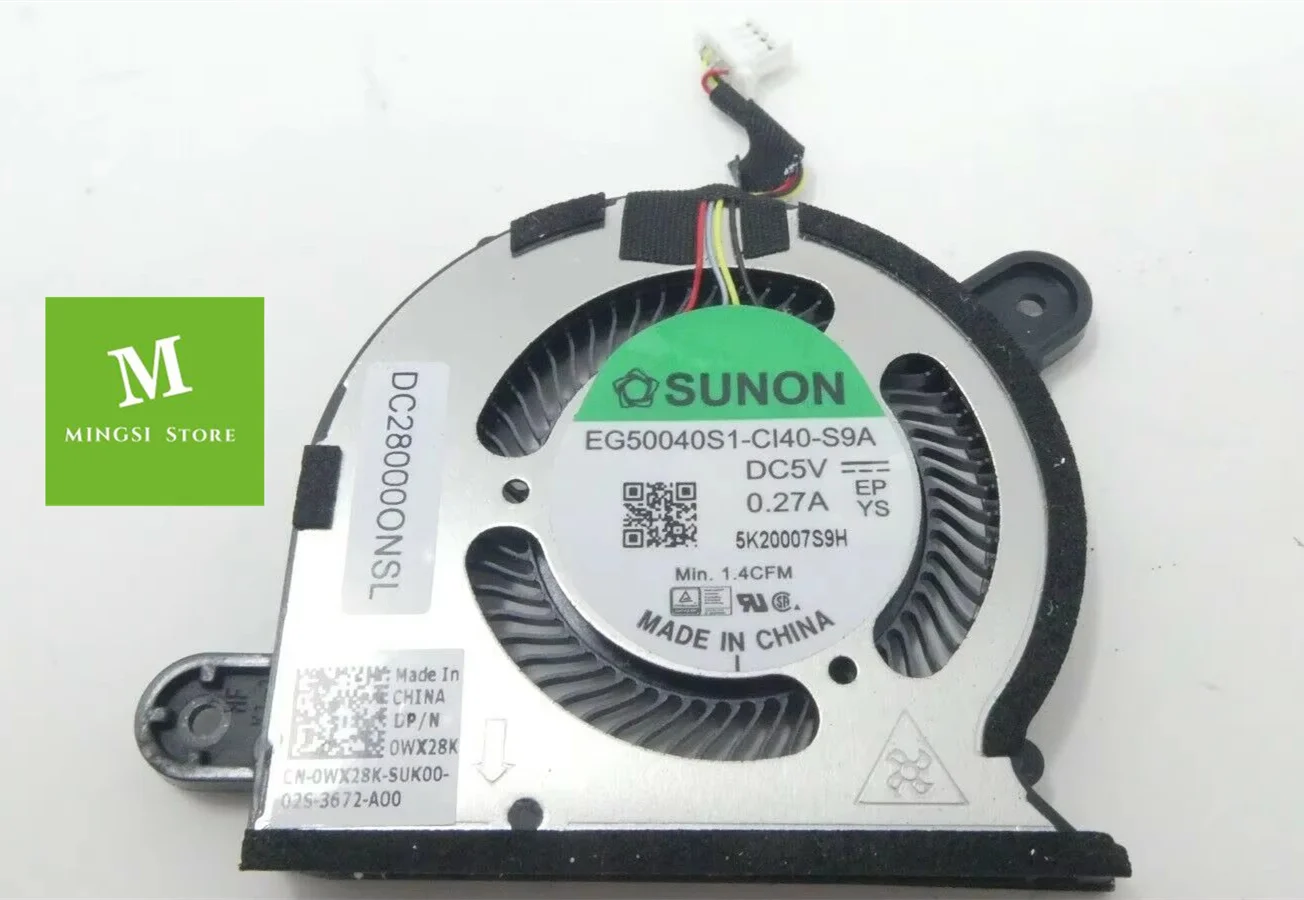 FOR Dell XPS 9300 CPU Cooling Fan  WX28K 0WX28K