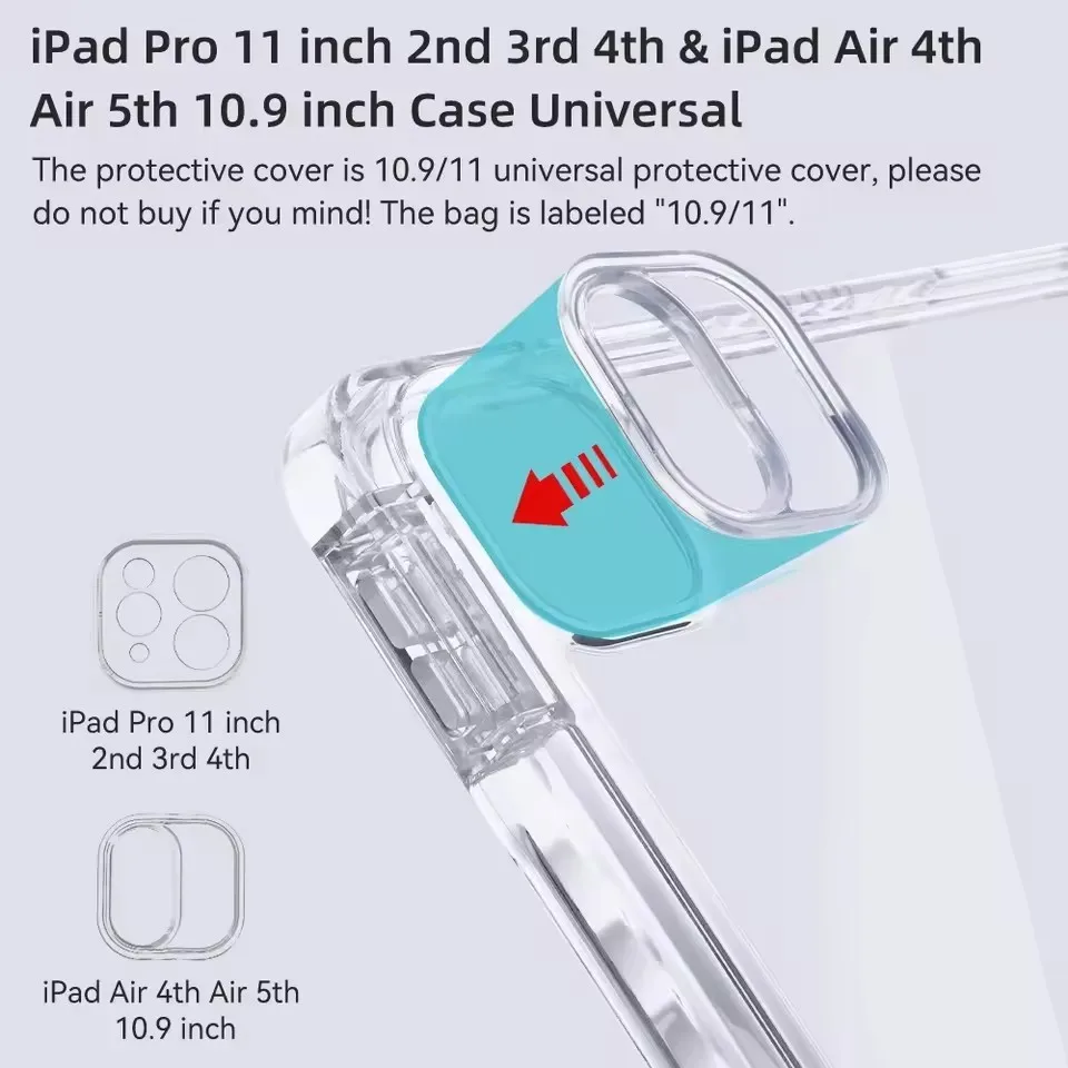 2026 Acrylic HD Clear Pencil Holder Case for MI Poco Pad M1 X1 2025 11.2 Inch Redmi Pad 2 Pro 12.1" SE 11" PU Stand Tablet Cover 5