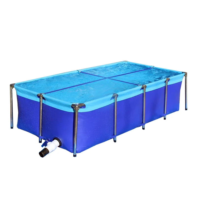 

Factory Production Pvc Canvas Fish Pond Aquaculture Cistern Assembly Folding Koi Fish Pond Stainless Steel Bracket Pools
