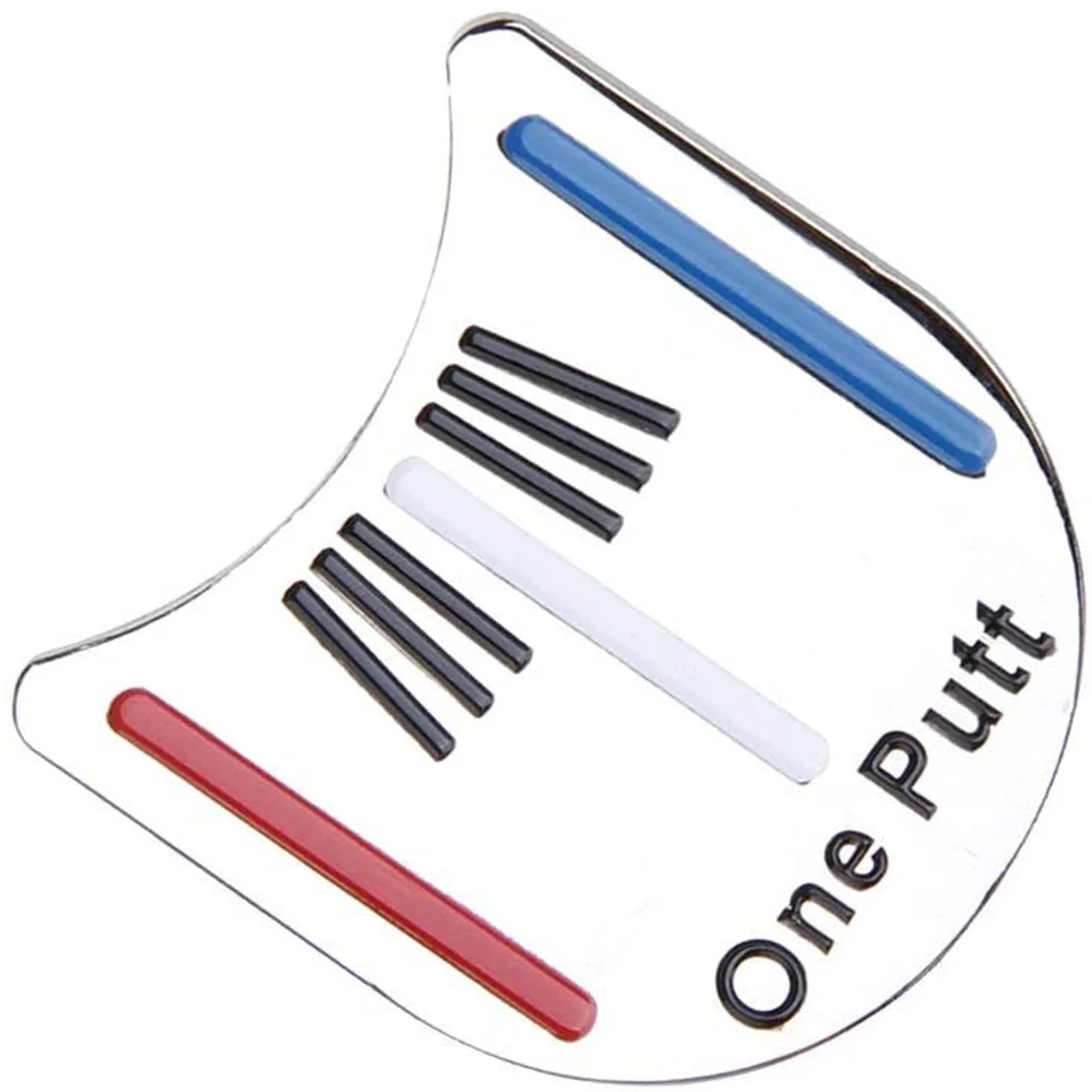 One Putt Golf Training Aids Cap Clip Golf Ball Marker Golf Hat Clip Golf Putting Alignment Aiming Tool