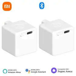 Кнопка переключения Xiaomi Tuya, Bluetooth сетчатый смарт-пушер с таймером и голосовым управлением, работает с Alexa Google