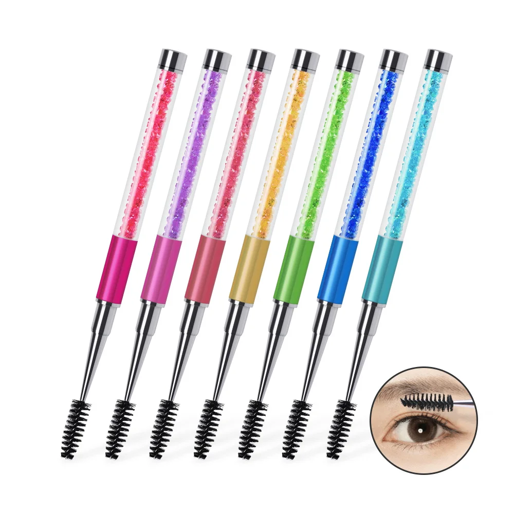 

1 pcs Rhinestone Lash Brush Reusable Eyelash Brushes Mascara Wand Applicator Eyelash Extension Makeup Tool