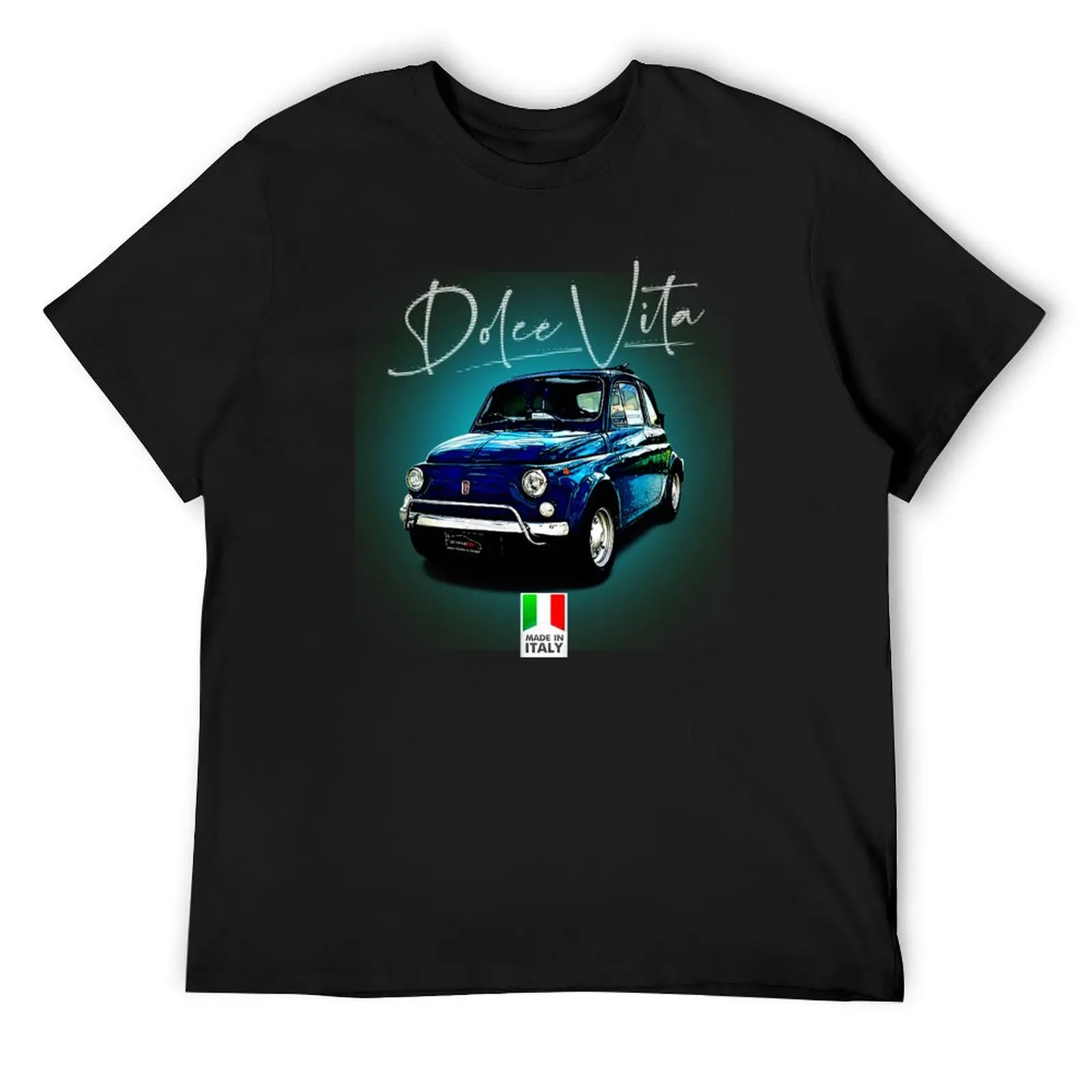 

Fiat 500 T-Shirt boys whites graphics blue archive plain men clothings