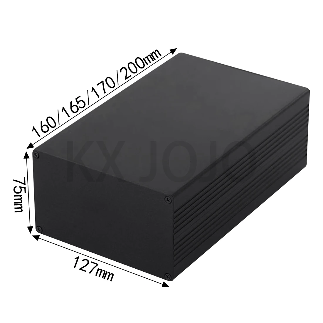 Aluminum Enclosure 127*75*160/165/170/200mm Split Box Black/Silver Power Instrumentation Profile Shell Controller Customization