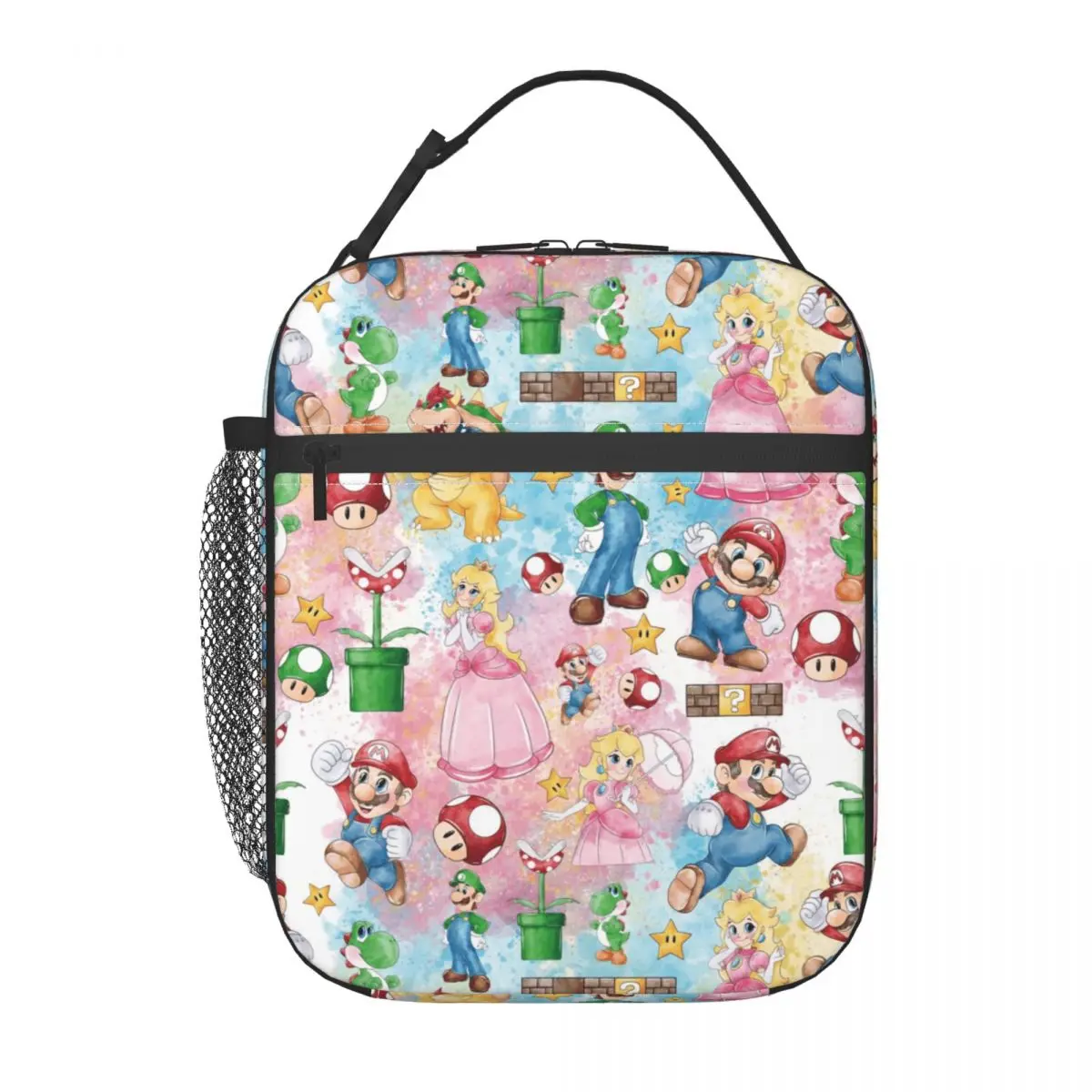 Custom M-Marioes Video Game Brothers And Friends Lunch Bag Women Thermal Cooler Insulated Lunch Boxes for Adult Office view 2