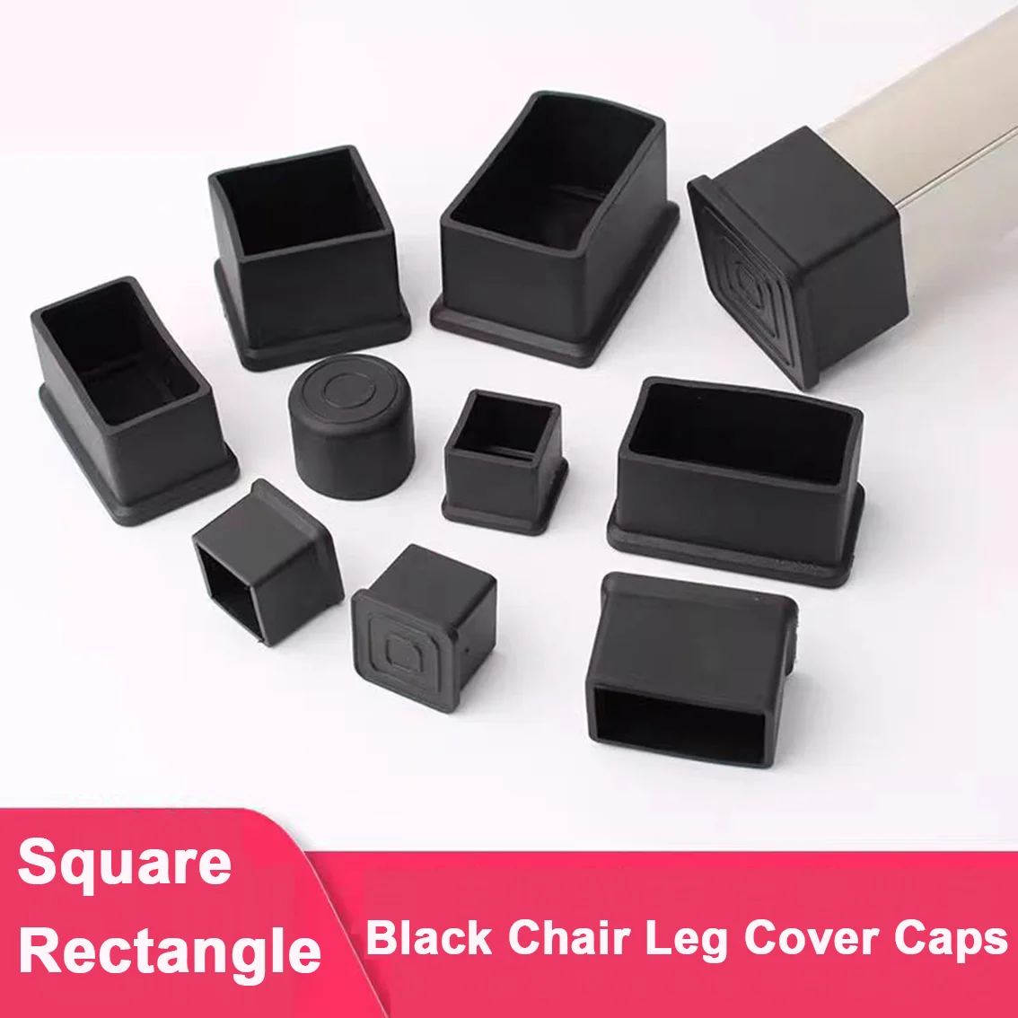 15 20-100mm PVC 소프트 튜브 커버 미끄럼 방지 가구 다리 캡 금속 튜브 엔드 캡 의자 발 보호대 가구 글라이드 슬리브