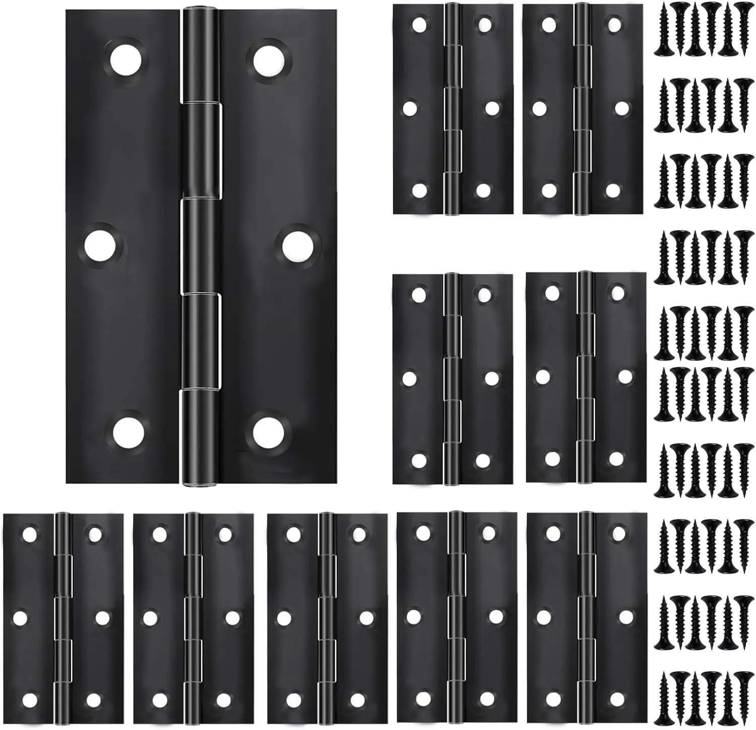 

10Pcs Stainless Steel Hinges Door Connector Drawer 6 Mounting Holes For Furniture Bookcase Window Cabinet Door Hardware Fitting