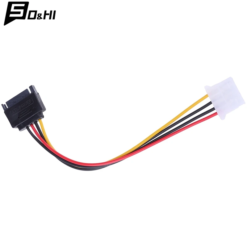 SATA TO IDE Power Cable 15 Pin SATA Male to Molex IDE 4 Pin Female Cable Adapter