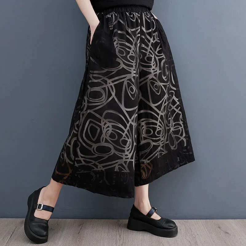 

Yoga Pants Womens Wide Leg Palazzo High Waisted Lounge Patchwork Plus Size Capris Oversized Jumpsuits Casual Loose Fit Culottes