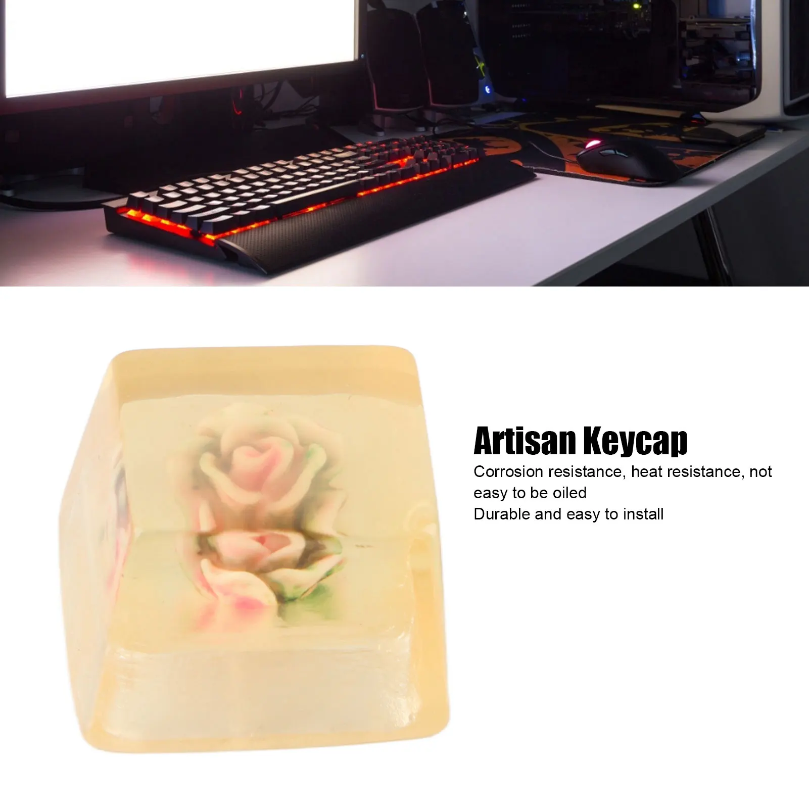 키캡 키보드 키캡 귀여운 키캡 레진 키캡 수제 부식 방지 기계식 키보드 액세서리