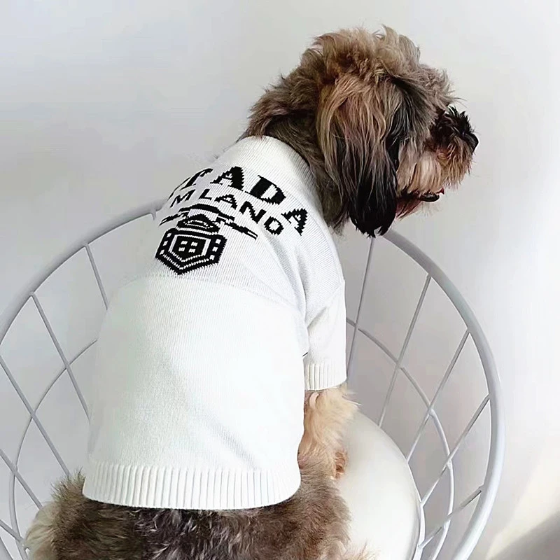 

Весенне-осенний свитер для домашних животных, дизайнерский модный удобный повседневный трикотаж для щенков и котят для маленьких и средних собак, милые наряды