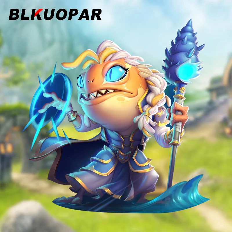 BLKUOPAR for 13cm Hearth Stone Murloc World of Warcraft Video Game Primitive Shaman Fish Man Car Stickers Decals Laptop Lable