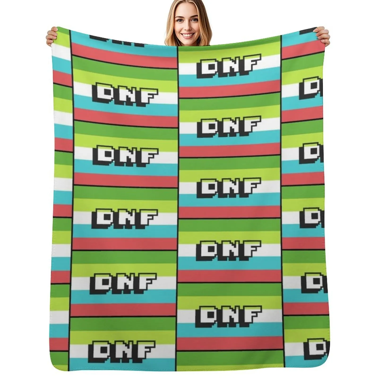 

Dnf flag Throw Blanket Spring Fall Cozy Throw Blanket for Couch