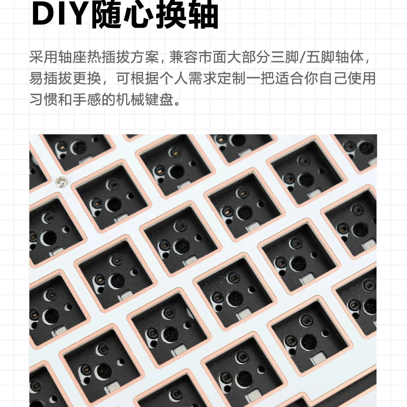 Kit Keyboard Mekanis Sky White Jade100 Resin Kustom 96% KitTri-Mode Hot-Swap Nirkabel RGB Mendukung VIA Desain Ergonomis