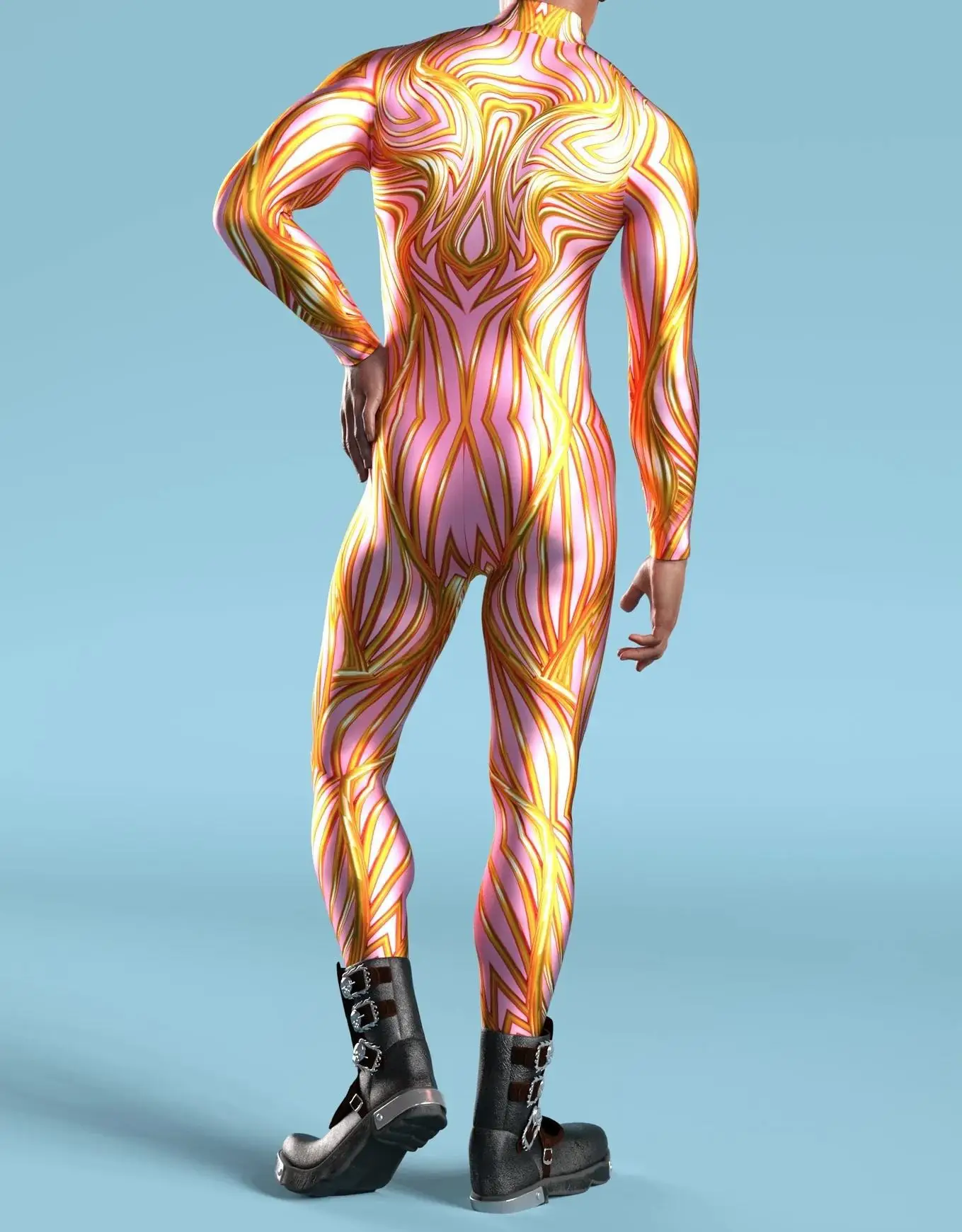 Mechanischer Print-Catsuit für Erwachsene Männer, Reißverschluss-Bodysuit, Zentai-Jumpsuit, Spiel-Party-Kostüm, Damen-Halloween-Cosplay-Outfit 2026 – Detail 8