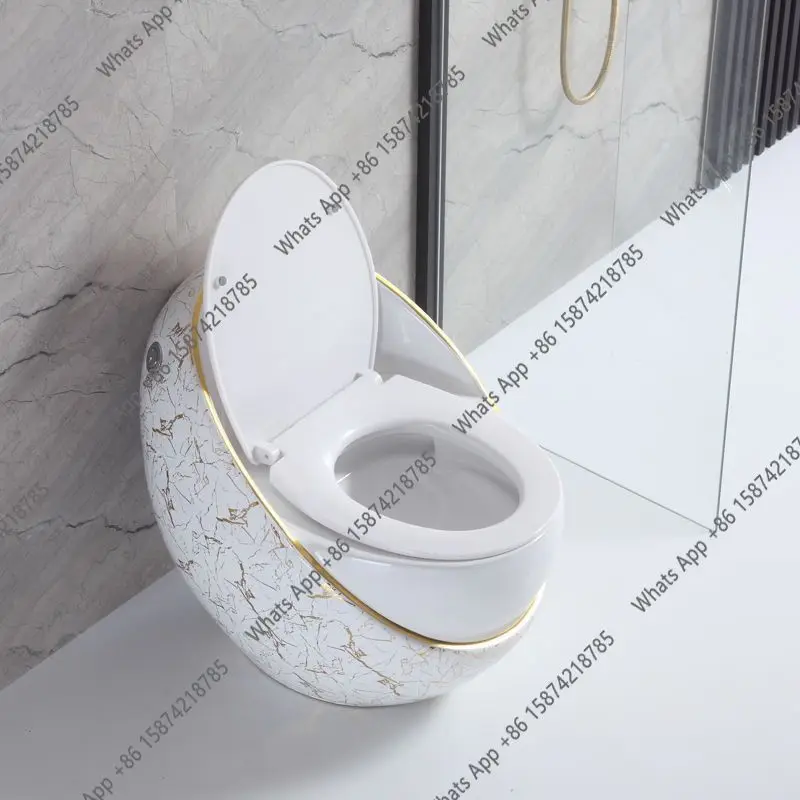 

Яйцо-туалет, бытовой сифонный унитаз, персонализированный креативный цветной антифриз и дезодорант, золотой унитаз