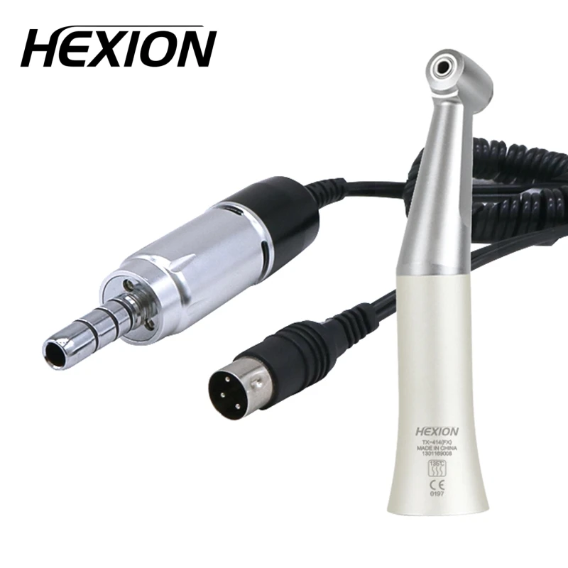 HEXION E-Type Dental-Niedrigdrehzahl-Mikromotor-Set – 35000 U/min, 1:1-Übersetzung – Gerades/Abgewinkeltes Handstück für Laborpolier-Elektromotor – Detail 6
