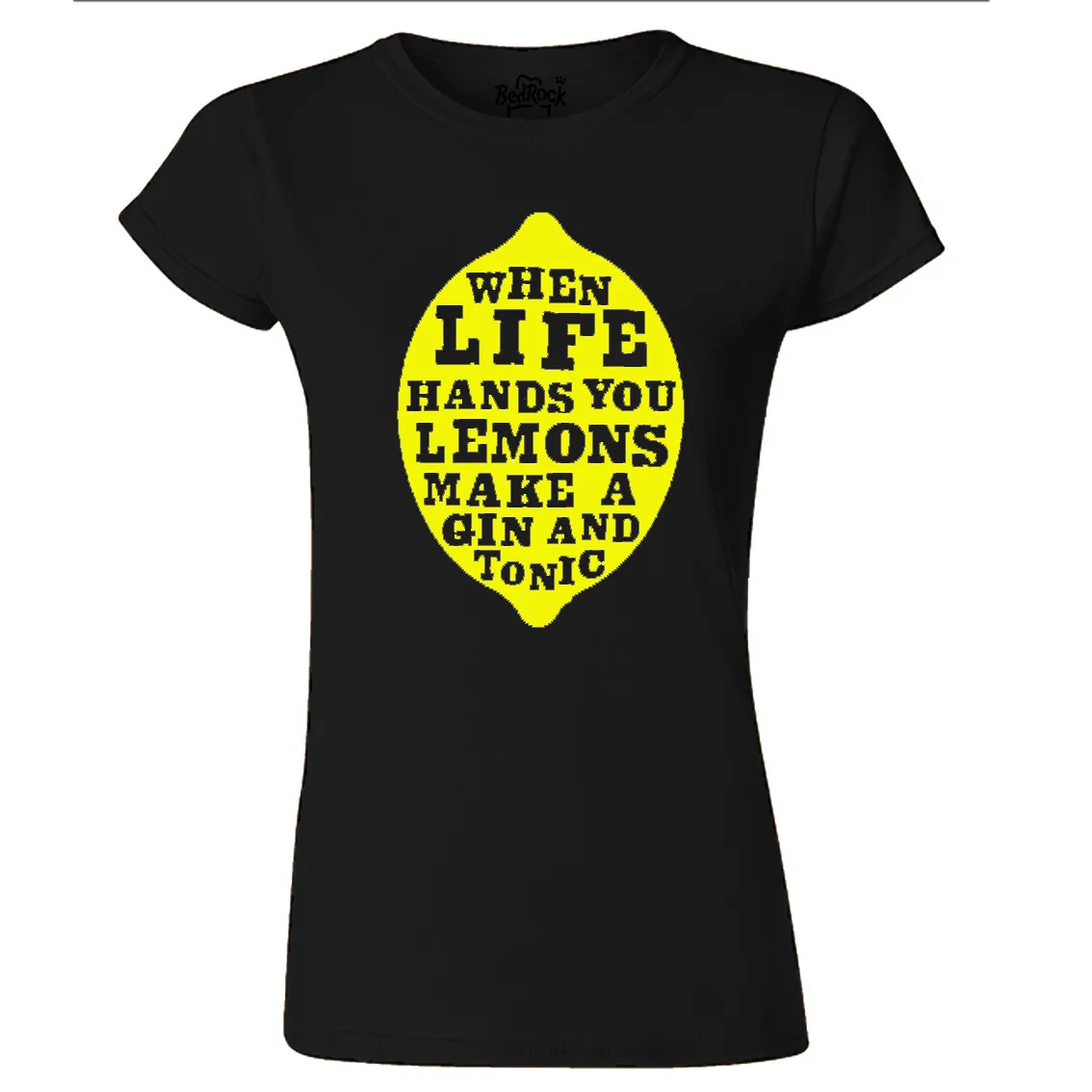 Camiseta divertida para mujer cuando la vida, manos, limones, hacer una ginebra y tónica